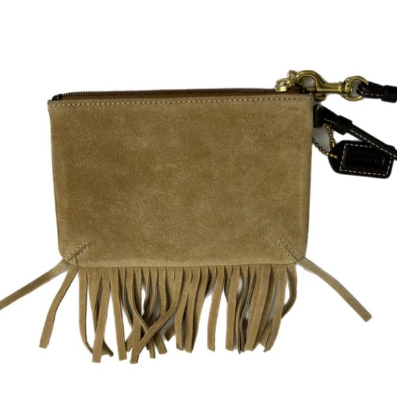 Coach Tan Fringe Wristlet Clutch - Picture 3 of 3